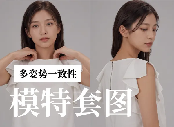 多姿势一致性模特套图